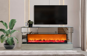 Asos TV-bänk med braskamin – Range Home