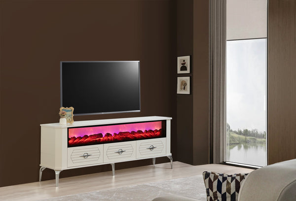 Ankara TV-bänk med braskamin – Range Home