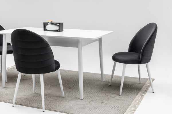 Ece Matbord + 4 Stolar Svart - bild 4