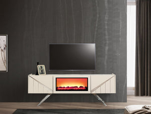 Paris TV-bänk med braskamin – Range Home