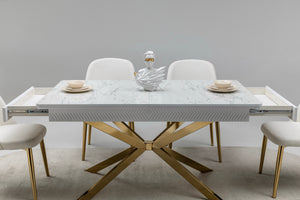 Royal & Luna Matbord + 4 Stolar Vit - bild 5