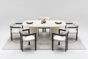 Terra Matbord + 4 Stolar Cream - bild 5
