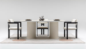 Terra Matbord + 4 Stolar Cream - bild 6
