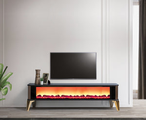 Class XXL TV-bänk med panoramabrasa – Range Home
