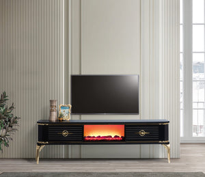 Class L TV-bänk med braskamin – Range Home