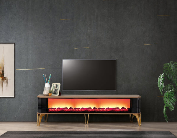 Class XXL TV-bänk med panoramabrasa – Range Home