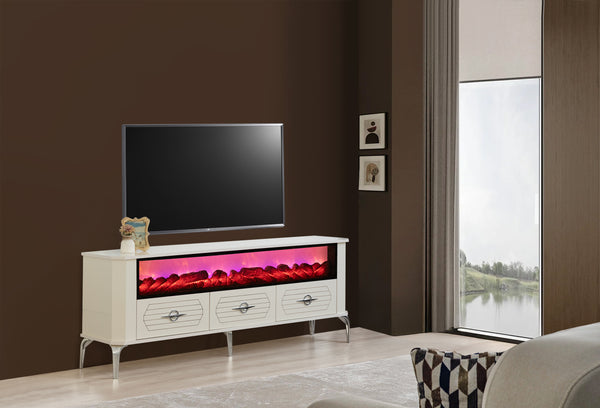 Ankara TV-bänk med braskamin – Range Home