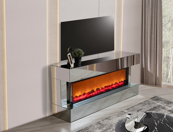 Asos TV-bänk med braskamin – Range Home