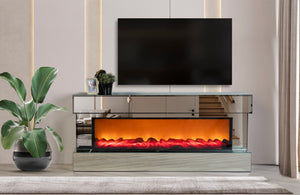 Asos TV-bänk med braskamin – Range Home