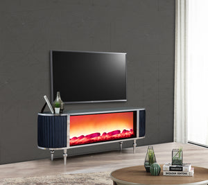 Atina TV-bänk med braskamin – Range Home