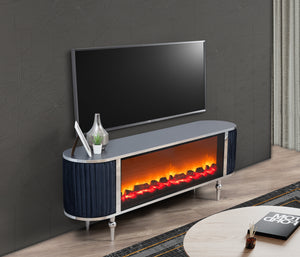 Atina TV-bänk med braskamin – Range Home