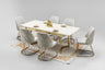 Carmen Matbord + 4 Stolar Cream - bild 1