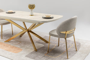 Ceylin Matbord + 4 Stolar Cream - bild 5