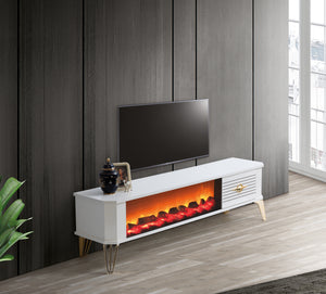 Class L TV-bänk med braskamin – Range Home