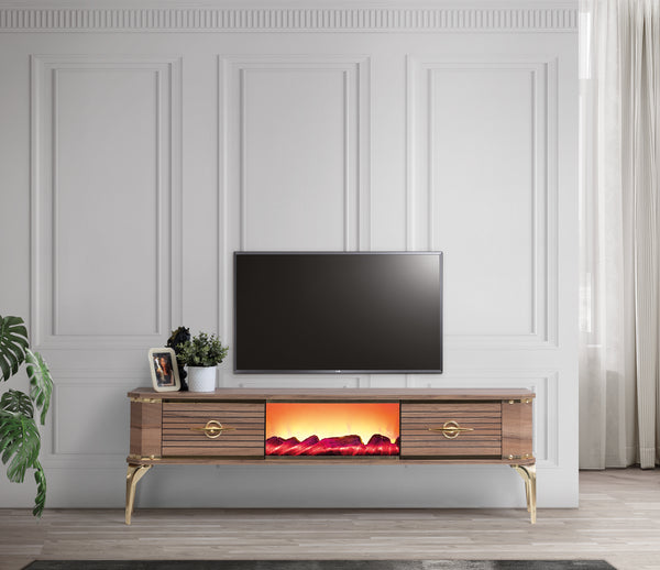 Class L TV-bänk med braskamin – Range Home