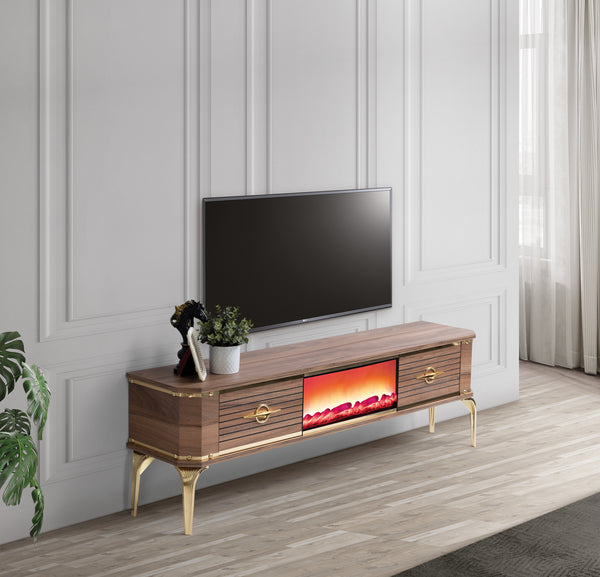 Class L TV-bänk med braskamin – Range Home
