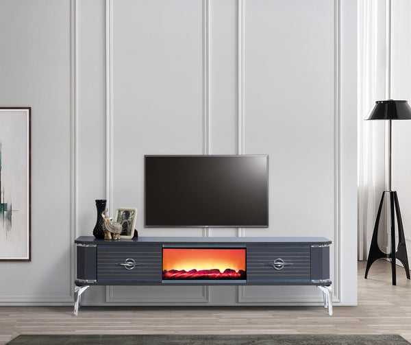 Class L TV-bänk med braskamin – Range Home