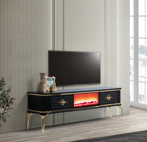 Class L TV-bänk med braskamin – Range Home
