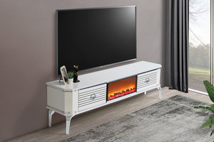 Class L TV-bänk med braskamin – Range Home