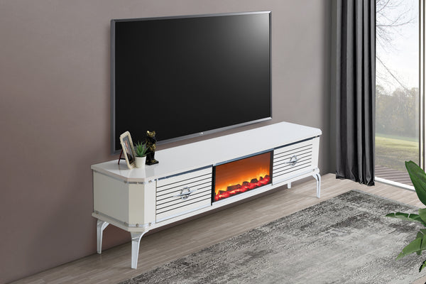 Class L TV-bänk med braskamin – Range Home