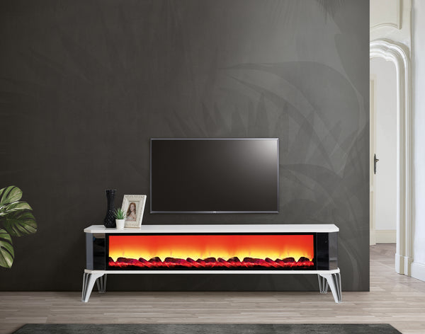 Class XXL TV-bänk med panoramabrasa – Range Home
