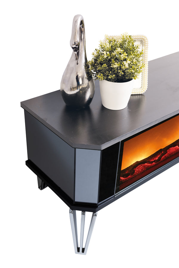 Class XXL TV-bänk med panoramabrasa – Range Home