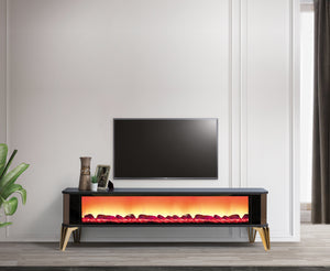 Class XXL TV-bänk med panoramabrasa – Range Home