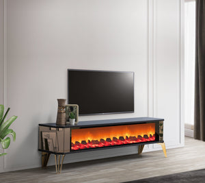 Class XXL TV-bänk med panoramabrasa – Range Home