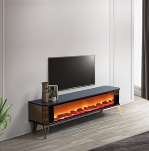 Class XXL TV-bänk med panoramabrasa – Range Home