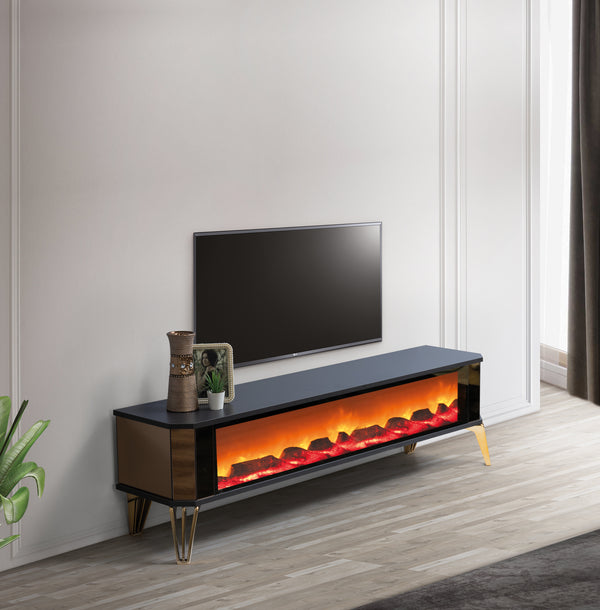 Class XXL TV-bänk med panoramabrasa – Range Home