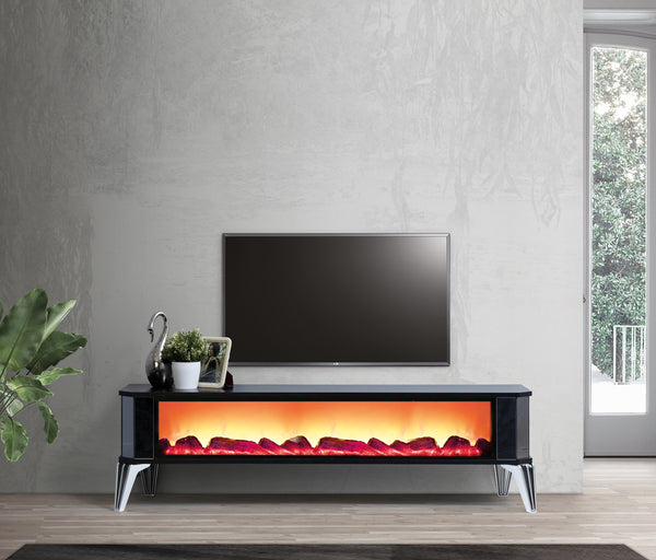Class XXL TV-bänk med panoramabrasa – Range Home