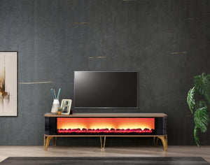 Class XXL TV-bänk med panoramabrasa – Range Home