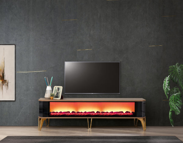 Class XXL TV-bänk med panoramabrasa – Range Home
