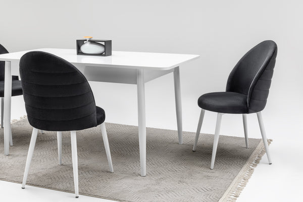 Ece Matbord + 4 Stolar Svart - bild 4