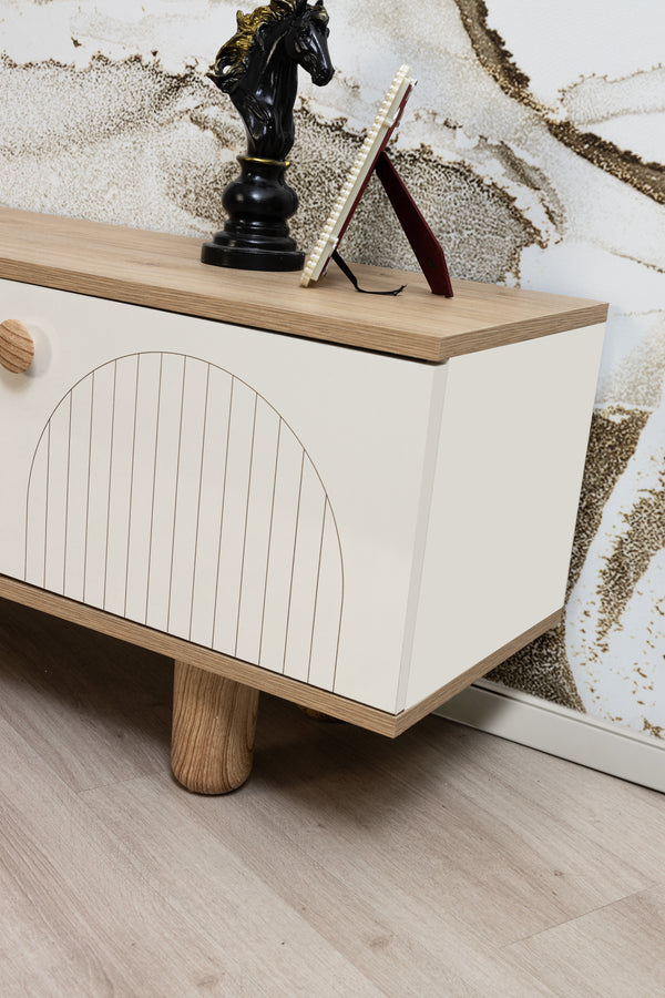 Madrid TV-bänk med braskamin – Range Home