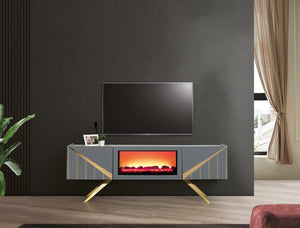 Paris TV-bänk med braskamin – Range Home