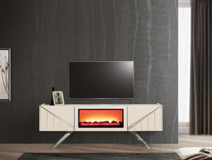 Paris TV-bänk med braskamin – Range Home