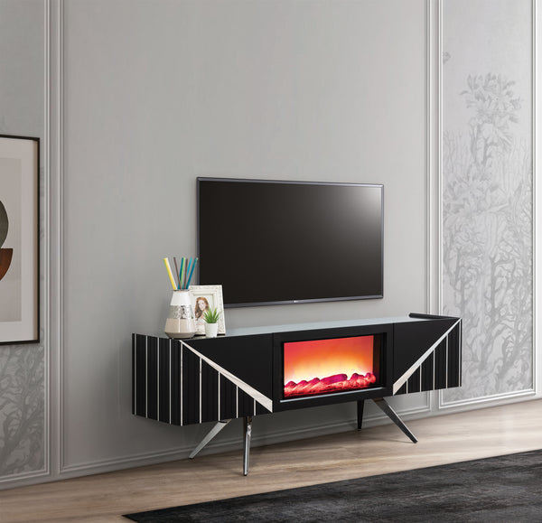 Paris TV-bänk med braskamin – Range Home