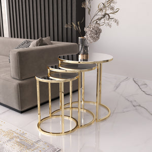 Cam Runt Satsbord (Guld silver Glas