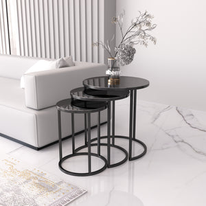 Cam Runt Satsbord Svart (svart glas)