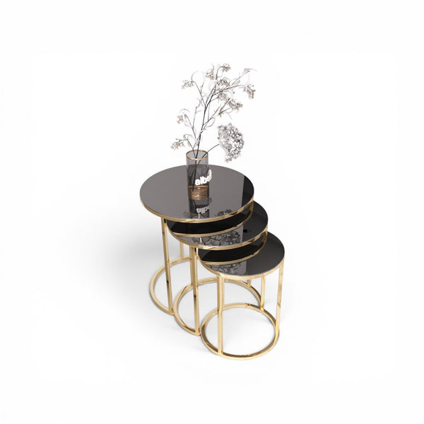 Cam Runt Satsbord (Guld silver Glas