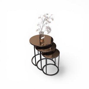 Cam Runt Satsbord Svart (Bronz glas)