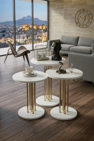 Rio Runt Satsbord Gold (vit)