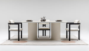 Terra Matbord + 4 Stolar Cream - bild 6