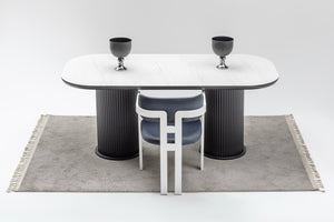 Terra Matbord + 4 Stolar Marinblå - bild 4