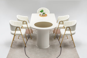 Via Matbord + 4 Stolar Cream - bild 4