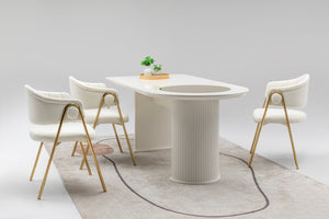 Via Matbord + 4 Stolar Cream - bild 5