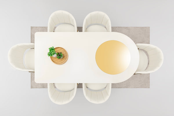 Via Matbord + 4 Stolar Cream - bild 7